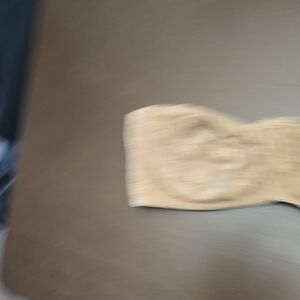 DOBREVA Beige Strapless Bra Sz 36D Sheer